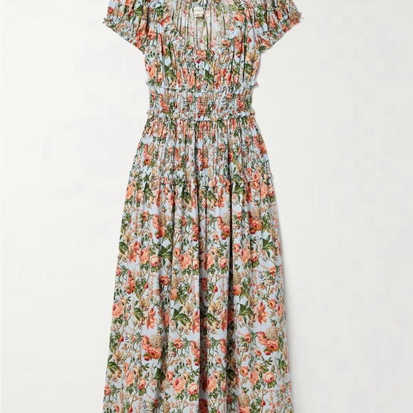 Doen Floral Smocked Midi Dress - Picture 3 of 8